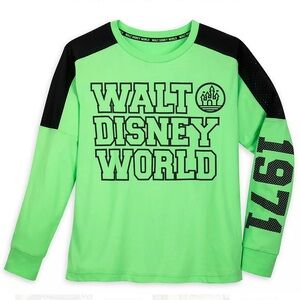 Lime Green Disney World Long-Sleeve Shirt with Mesh - “I Was There” Capsule